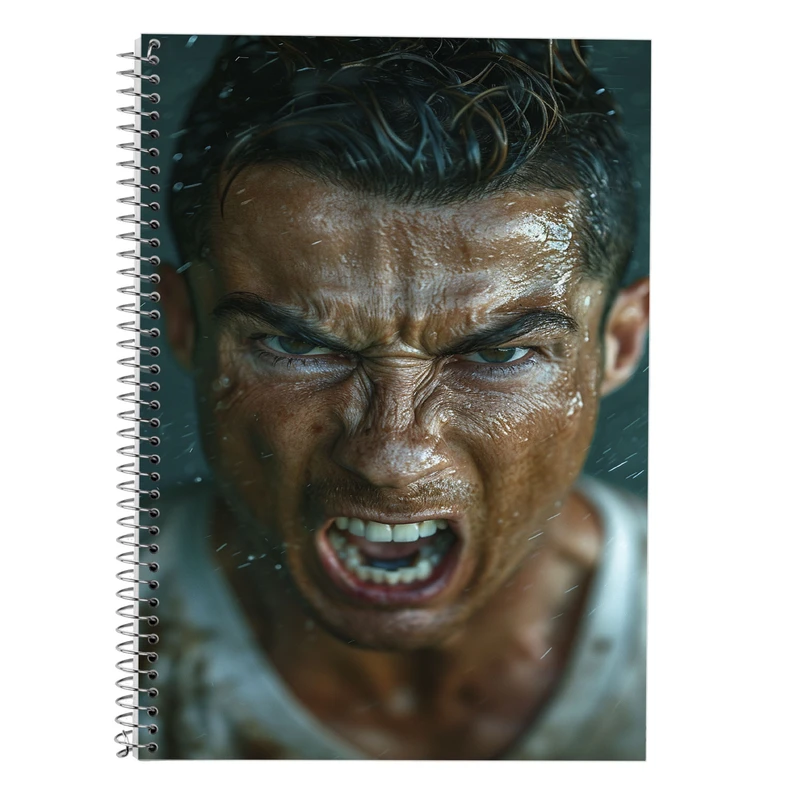 دفتر زبان 50 برگ مدوپد مدل سه خط طرح رونالدو ronaldo کد DF13461