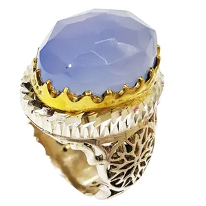 انگشتر نقره مردانه مدل عقیق 100105