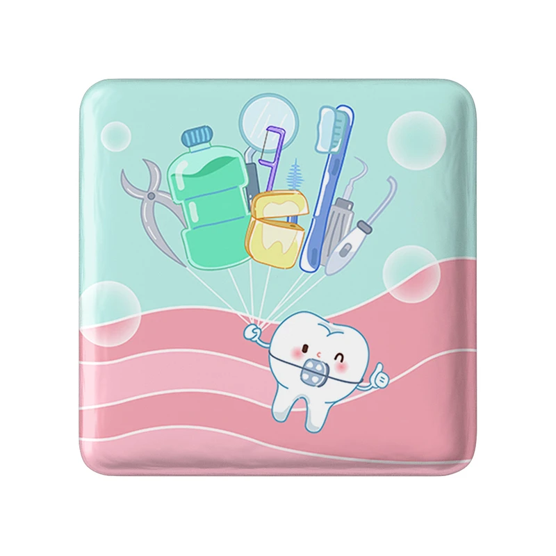 پیکسل خندالو طرح دندان و دندان پزشکی کودکانه مدل مربعی کد 36717