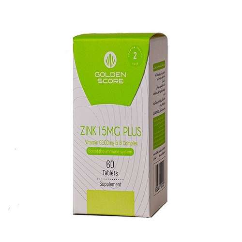 قرص زینک پلاس ویتامین سی و ب کمپلکس گلدن استور بسته 60 عددی