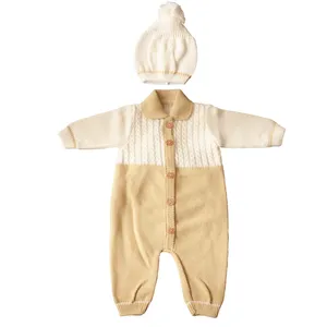 ست سرهمی و کلاه بافتنی نوزادی مدل B60