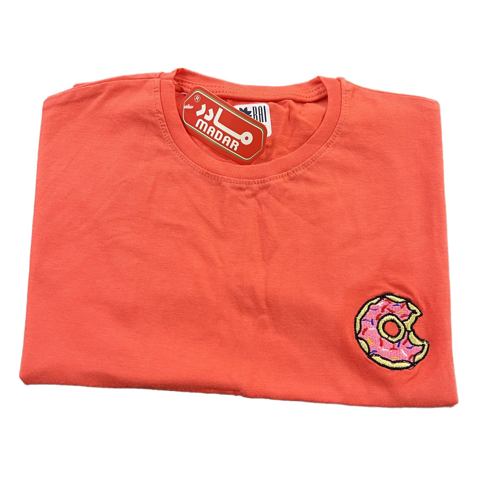 تی شرت آستین کوتاه دخترانه مادر مدل دونات رنگ گلبهی -  - 4