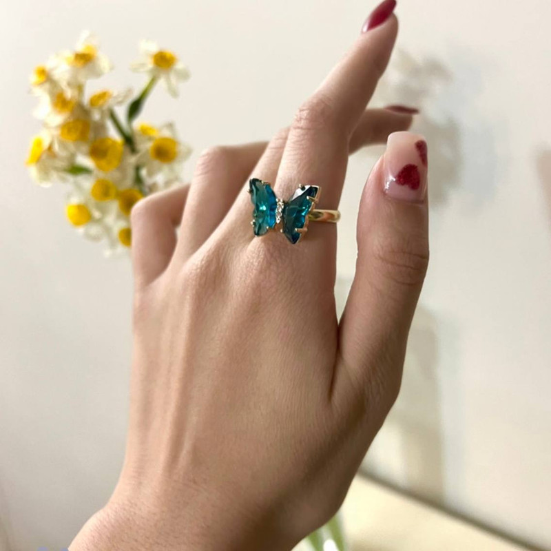 نیم ست زنانه مدل پروانه کریستالی 148