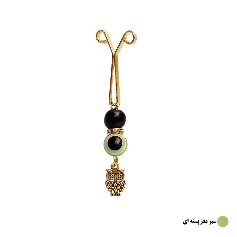 سنجاق سینه زنانه مدل چشم نظر به همراه گیره روسری