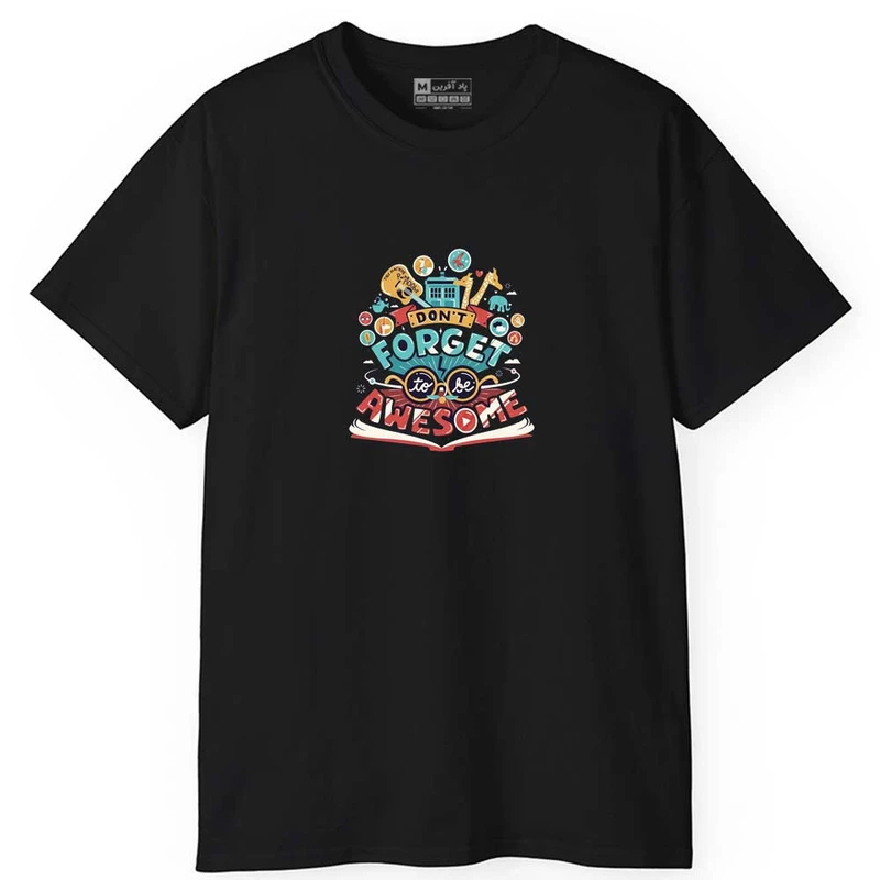 تی شرت آستین کوتاه مردانه پاد آفرین مدل اسپرت طرح دار کد 0431