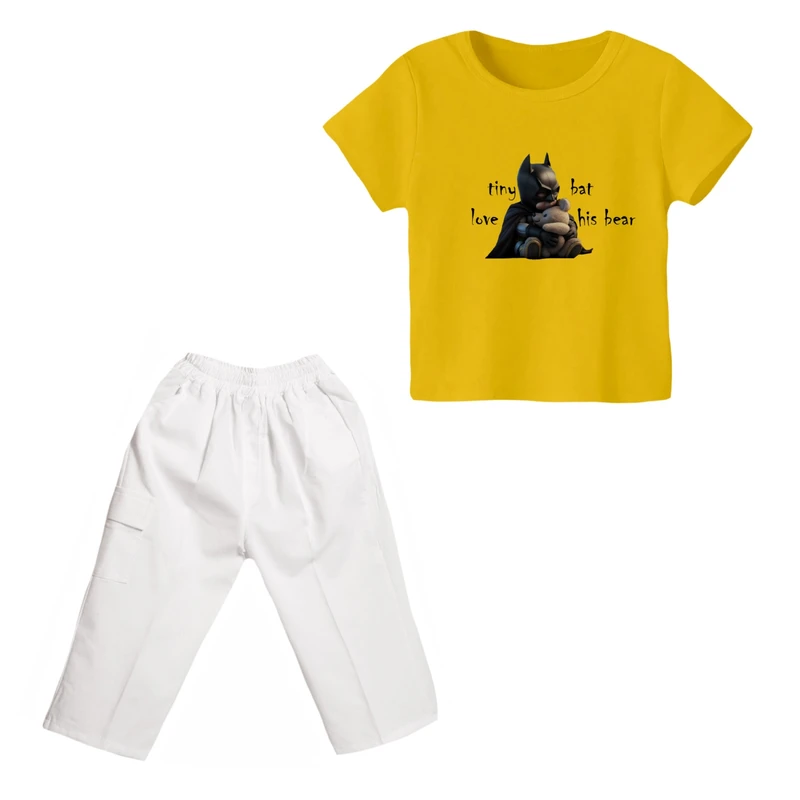 ست تی شرت و شلوارک پسرانه مدل بتمن کد 37
