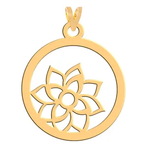 آویز گردنبند طلا 18 عیار زنانه فرشته مدل گل WNL-000278