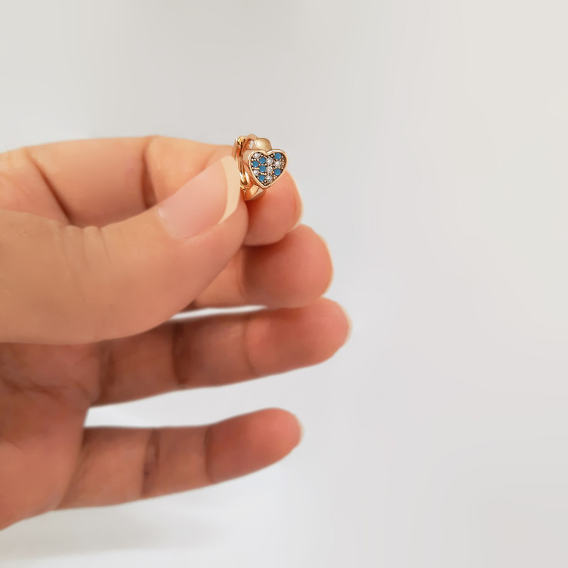 گوشواره دخترانه ژوپینگ مدل قلب کد XP360