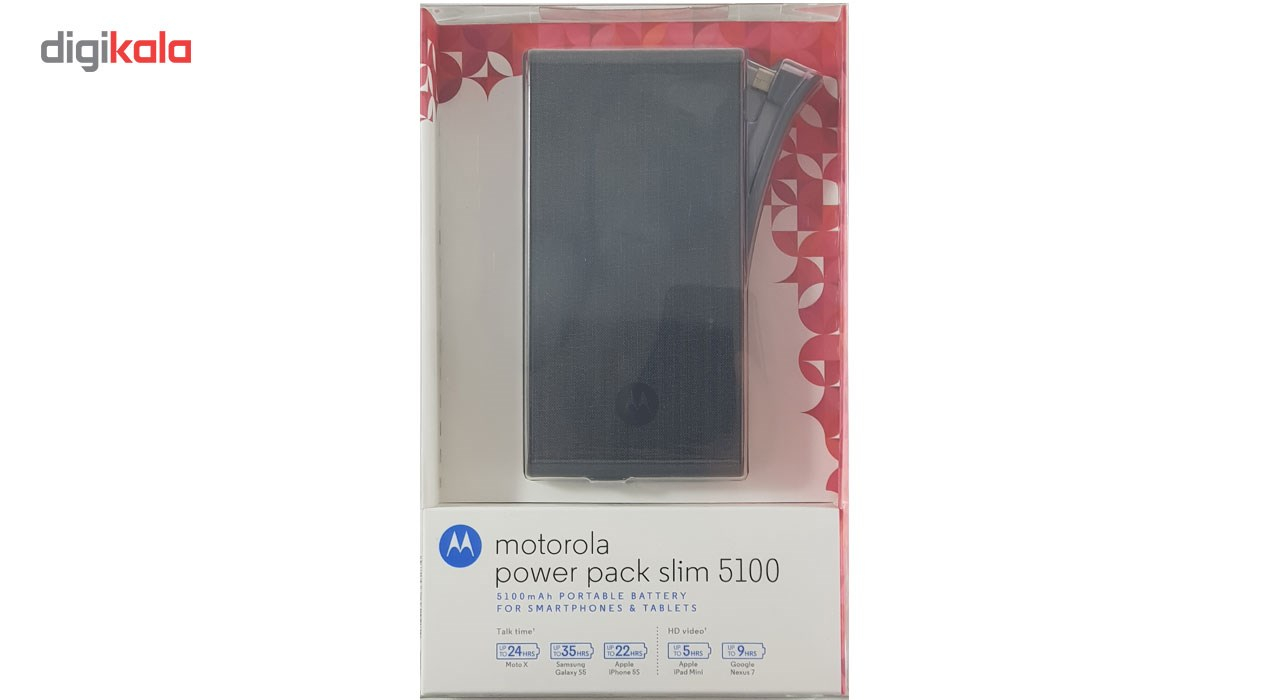 شارژر همراه موتورولا  مدل  Power Pack Slim  ظرفیت 5100 میلی آمپر ساعت