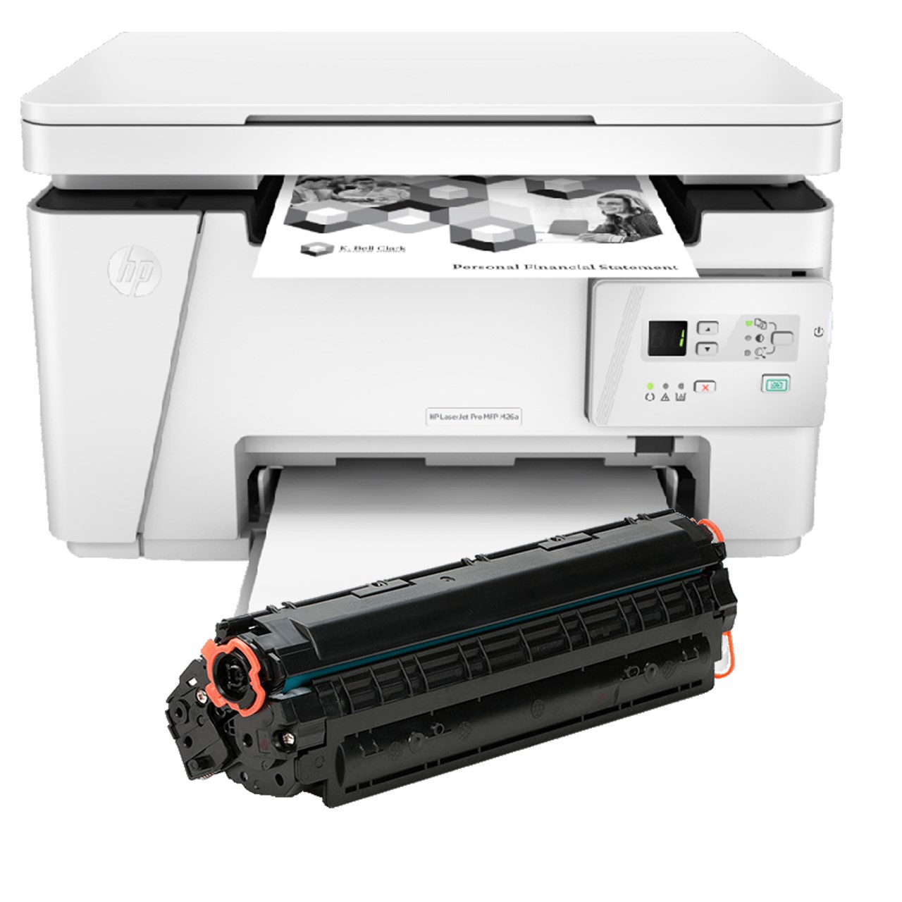 پرینتر لیزری اچ پی مدل LaserJet P26A به همراه یک تونر اضافه