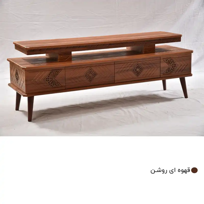 میز تلویزیون میز چوب مدل آیسان