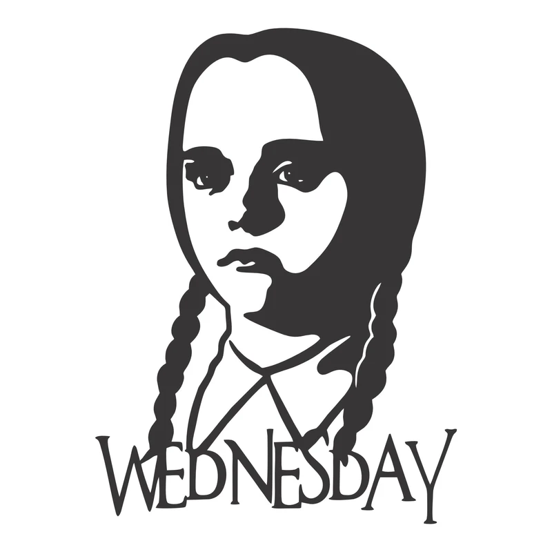 برچسب بدنه خودرو ونگارد طرح wednesday کد 1