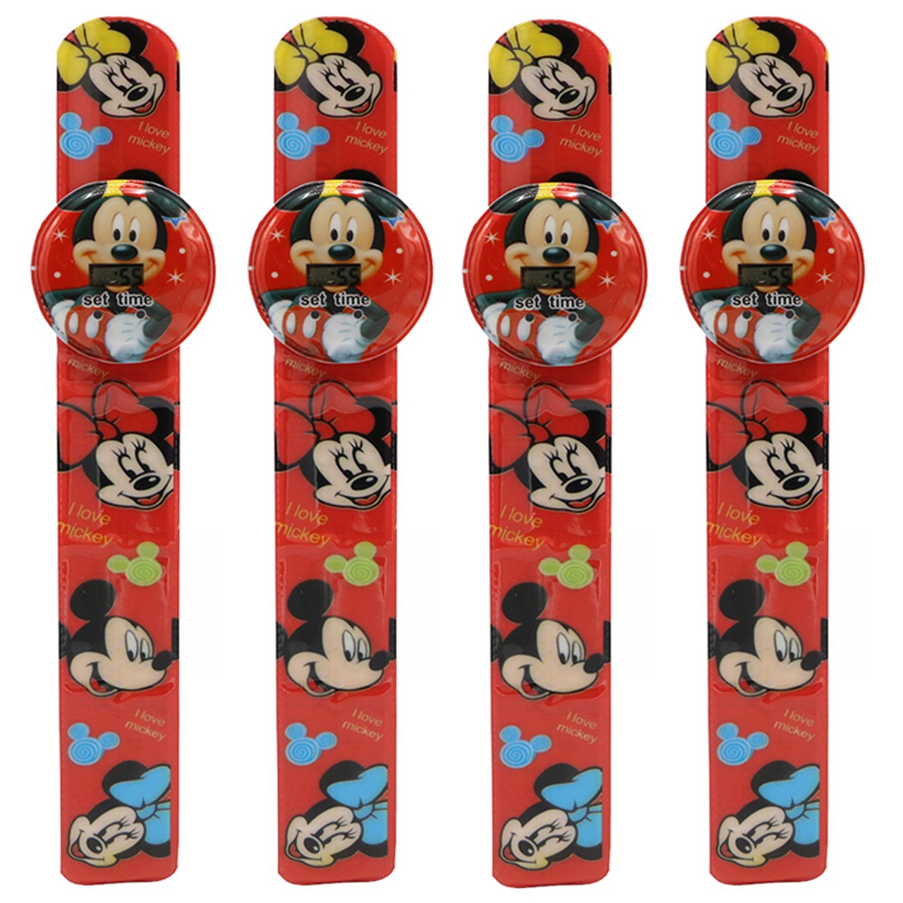 ساعت مچی دیجیتالی مدل Micky Mouse  01 - بسته 4 عددی