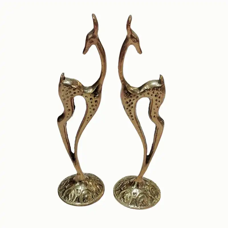 دکوری برنجی مدل آهو بسته 2 عددی