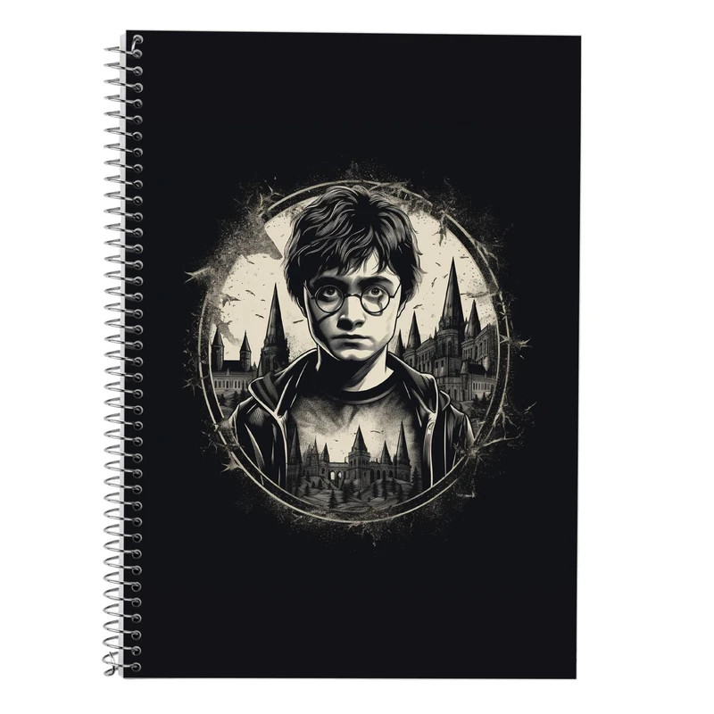 دفتر زبان 50 برگ مدوپد مدل سه خط طرح هری پاتر harrypotter کد DF10208