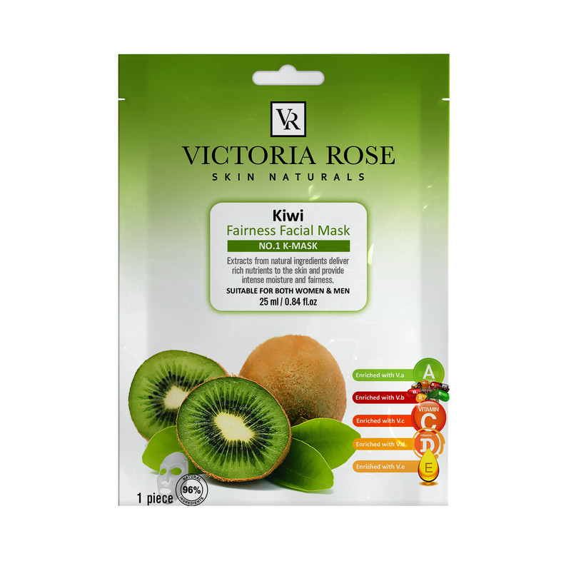 ماسک صورت ویکتوریا رز مدل Kiwi حجم 25 میلی لیتر بسته 50 عددی