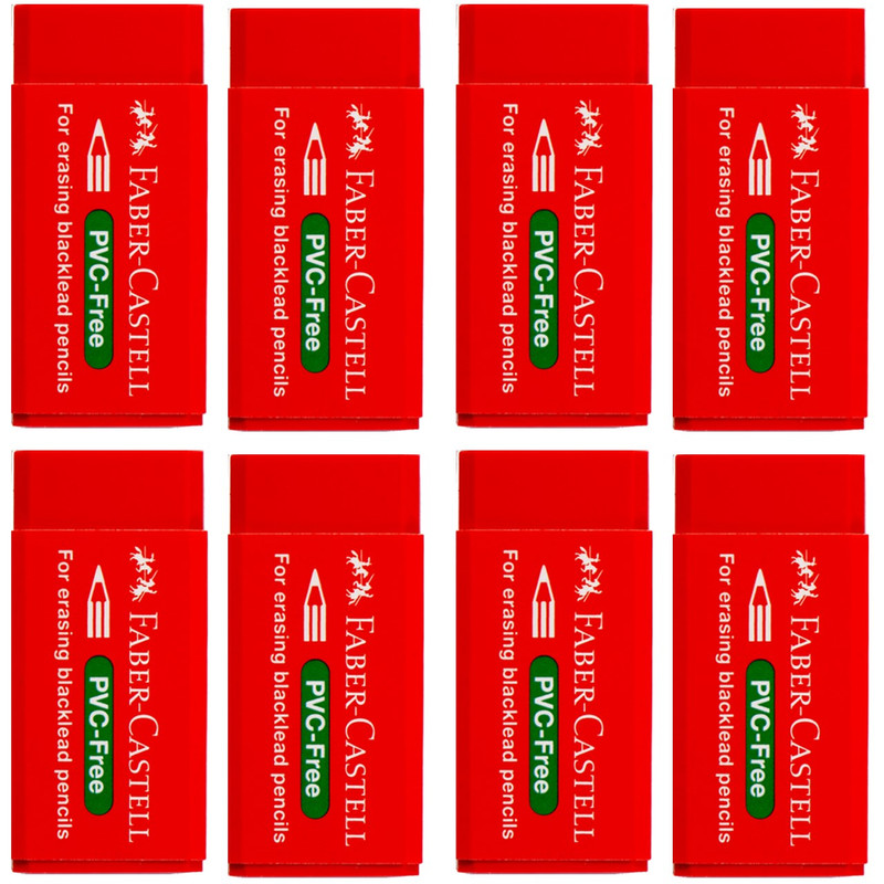 پاک کن فابر کاستل مدل PVC بسته 8 عددی