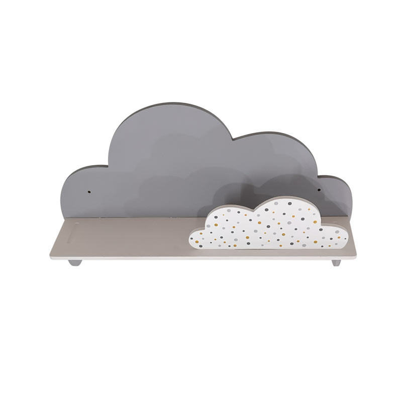 شلف دیواری اتاق کودک طرح ابر مدل MKids52-Gray