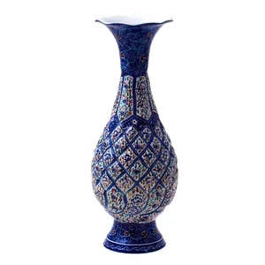 گلدان میناکاری مسی رستا طرح صراحی 163-12-102