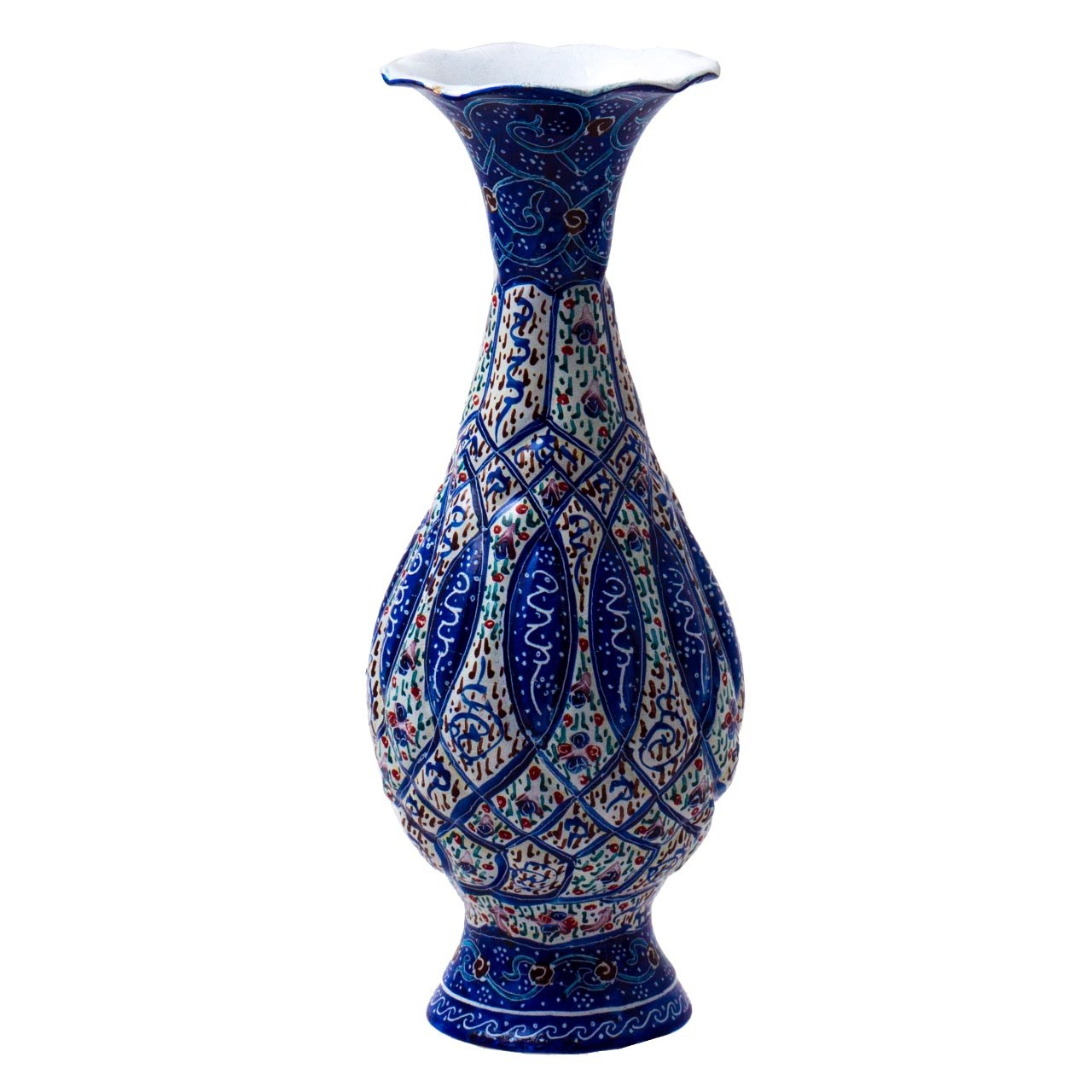 گلدان میناکاری مسی رستا طرح صراحی 168-12-102