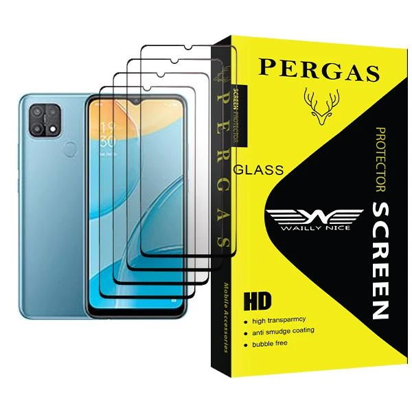 محافظ صفحه نمایش وایلی نایس مدل Pergas Glass MIX004 مناسب برای گوشی موبایل اوپو A15 بسته چهار عددی