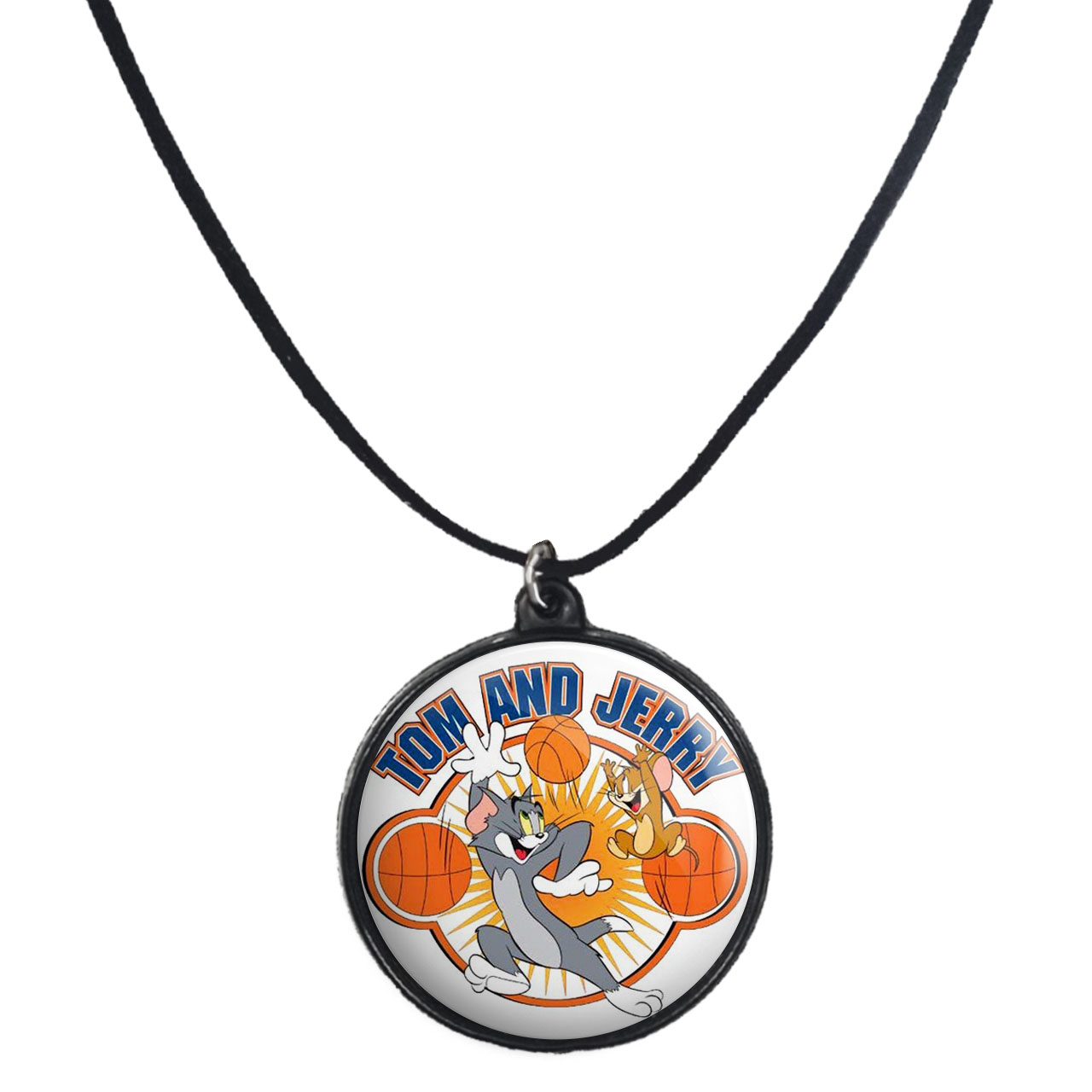 گردنبند پرمانه طرح تام و جری کد pmb.10776 مدل دو طرفه