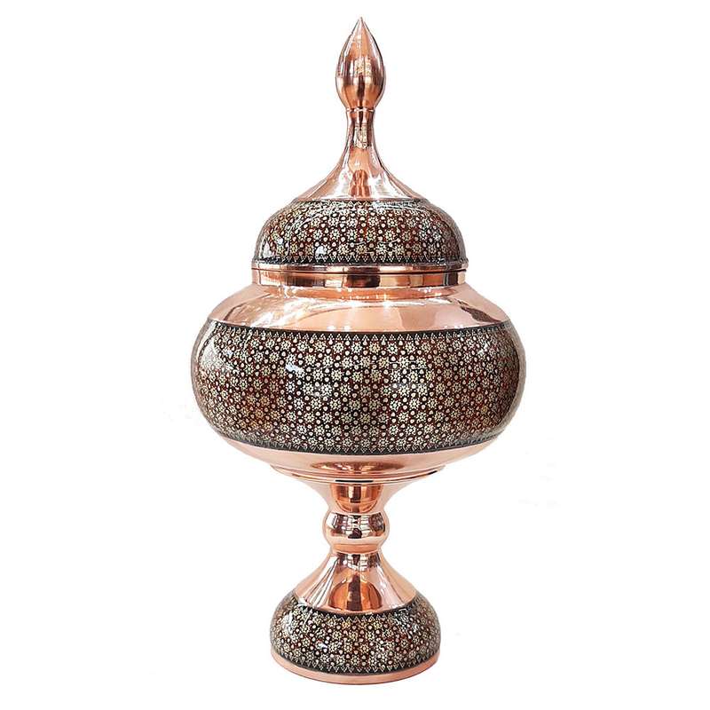 شکلات خوری خاتم کاری مسی کد 20
