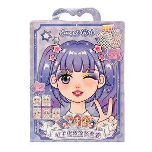 بازی آموزشی مدل آرایشی و آبرنگ دختر عروسکی مجموعه 17 عددی