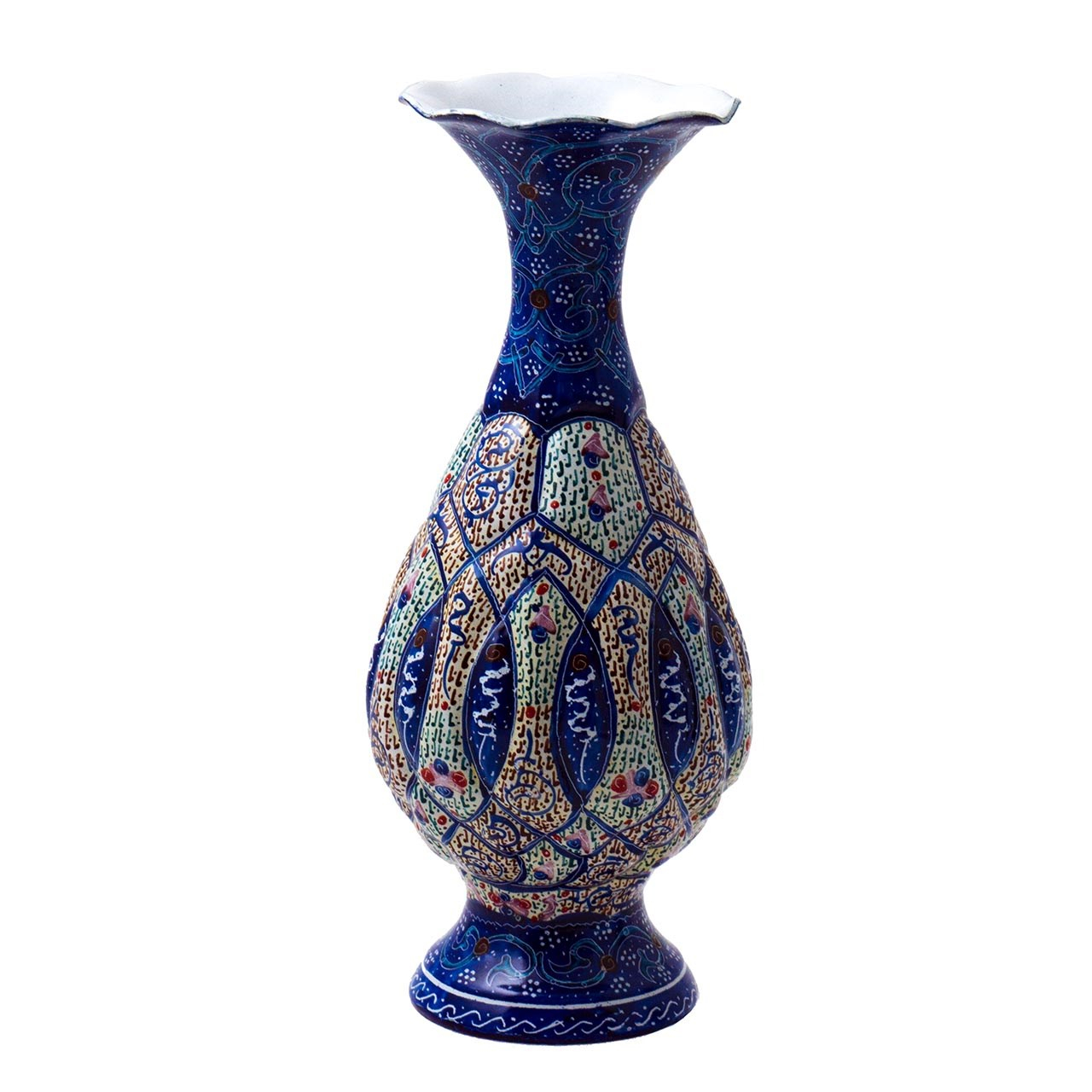 گلدان میناکاری مسی رستا طرح صراحی 165-12-102