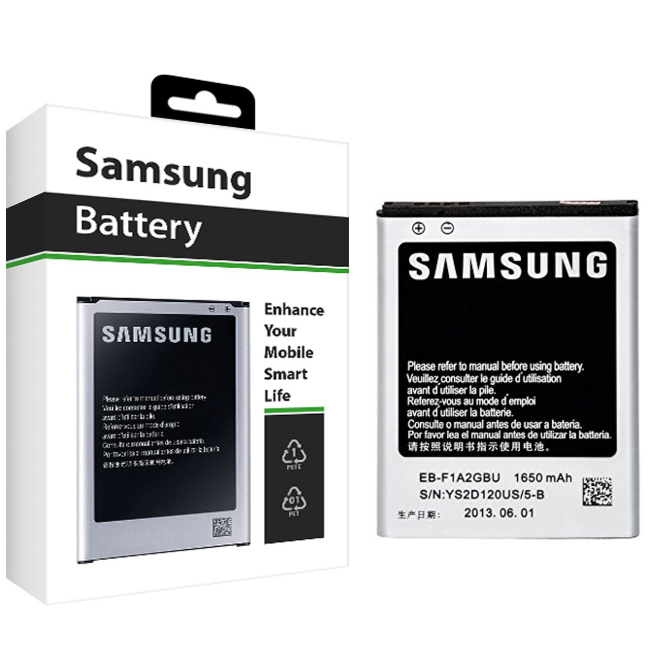باتری موبایل مدل EB-F1A2GBU با ظرفیت 1650mAh مناسب برای گوشی موبایل سامسونگ Galaxy S2