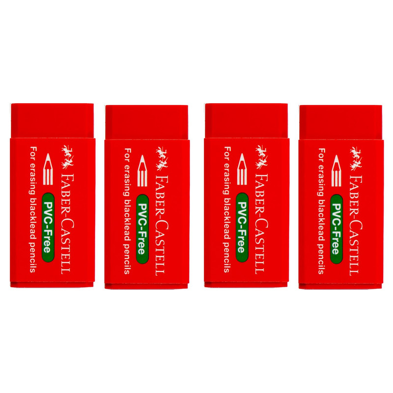 پاک کن فابر کاستل مدل PVC بسته 4 عددی