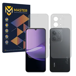 Master Resistant model matte screen protector suitable for Xiaomi Redmi 15C 4G Mobile phone along with the back protector