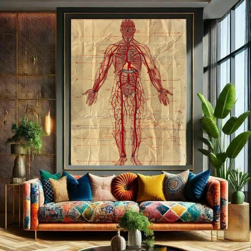 پوستر طرح آناتومی بدن مدل انسان کد PY259