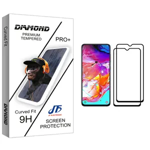 JF Diamond glass Screen Protector For Samsung Galaxy A70 Pack Of 2