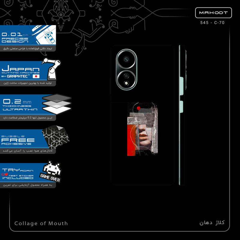 برچسب پوششی ماهوت مدل Collage of Mouth-FullSkin مناسب برای گوشی موبایل اپو A58 4G