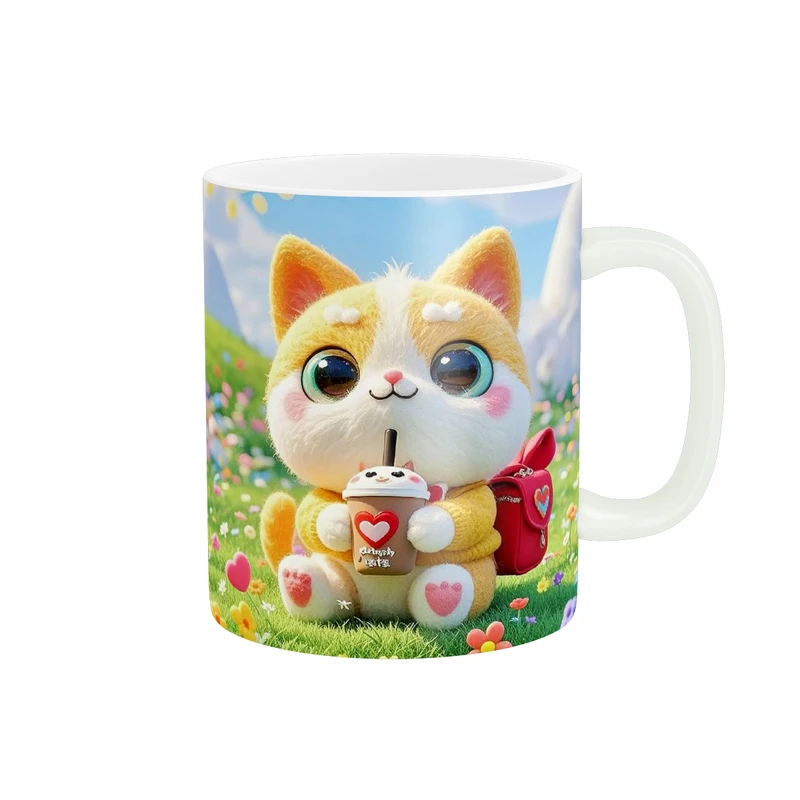 ماگ پاد آفرین طرح گربه بامزه کد 5064