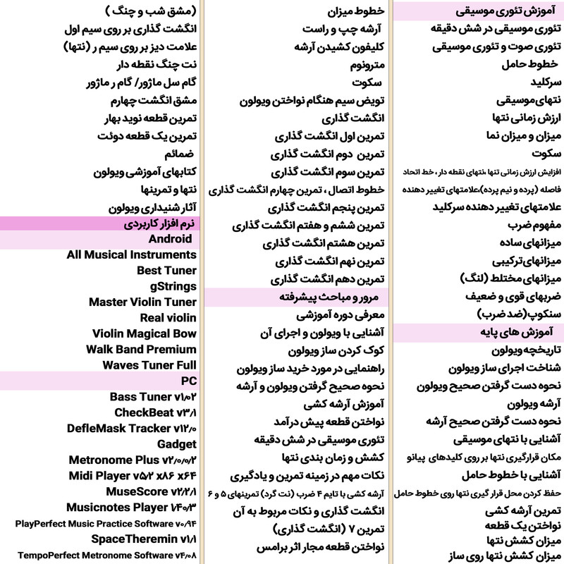 نرم افزار آموزش آموزش ویولن ایرانی Iranian violin نشر اطلس آبی به همراه نرم افزار آموزش موسیقی گیتار پاپ Pop guitar نشر اطلس آبی