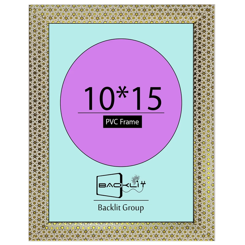 قاب عکس بکلیت طرح خاتم مدل لبه خم رومیزی سایز 15×10 سانتی متر