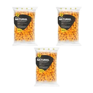 بادام زمینی روکش دار باربیکیو نچرال - 500 گرم بسته 3 عددی 