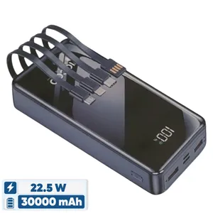 تخفیف پاوربانک 22.5 وات مدل WICC00 ظرفیت 30000 میلی آمپر ساعت