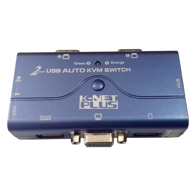 سوییچ KVM  دو پورت USB  کی نت پلاس مدل KPU622