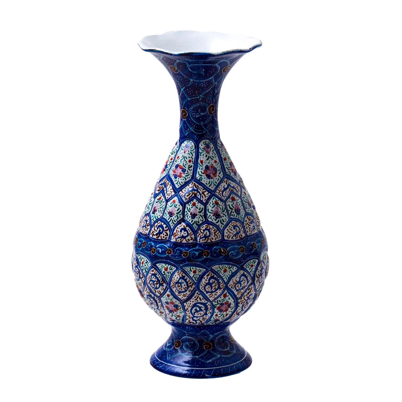 گلدان میناکاری مسی رستا طرح صراحی 164-12-102