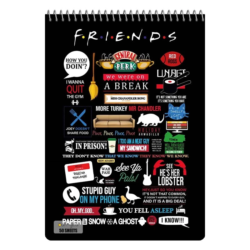 دفتر نقاشی 50 برگ سیمی کارنیکا طرح فرندز Friends کد 43918