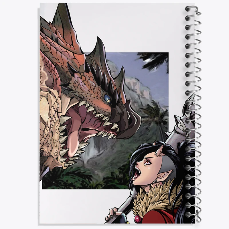 دفتر نقاشی 50 برگ خندالو طرح بازی شکارچی هیولا (Monster Hunter) کد 33261