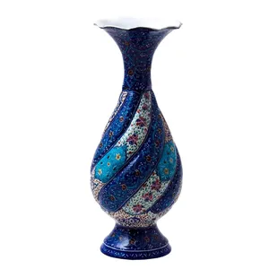 گلدان میناکاری مسی رستا طرح صراحی 170-12-102