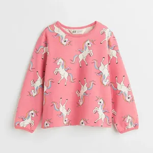 سویشرت دخترانه اچ اند ام مدل Pink/Unicorns