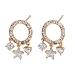 گوشواره میخی زنانه ژوپینگ مدل ستاره کد AAC1183