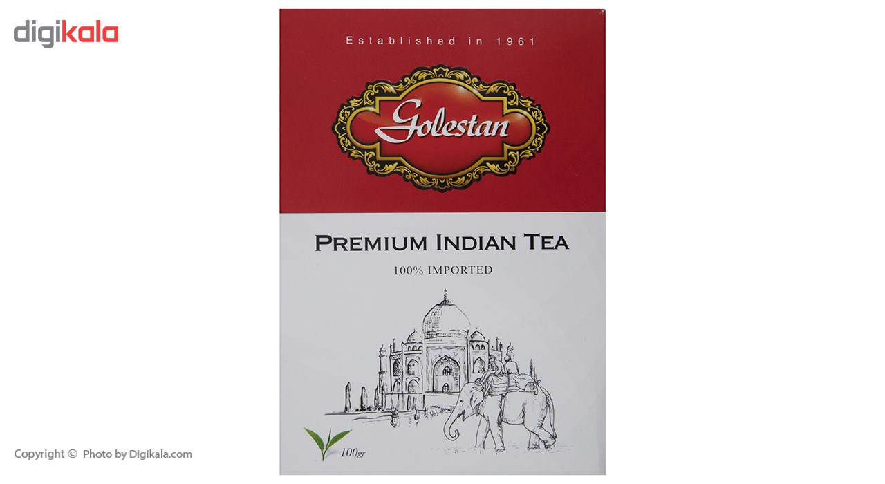 چای سیاه ممتاز هندوستان گلستان مقدار 100 گرم