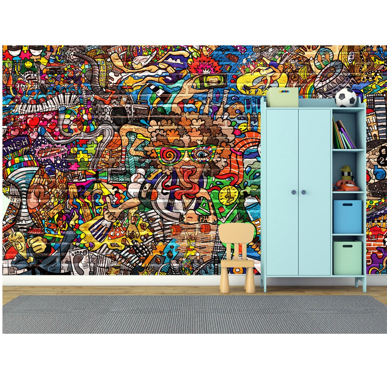 کاغذ دیواری سالسو طرح graffity