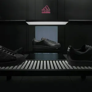چراغ دیواری نئون دیزاین طرح Adidas-Text-BL_RD